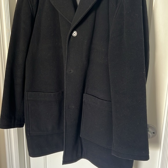 Men’s Black Pea Coat - Picture 3 of 6